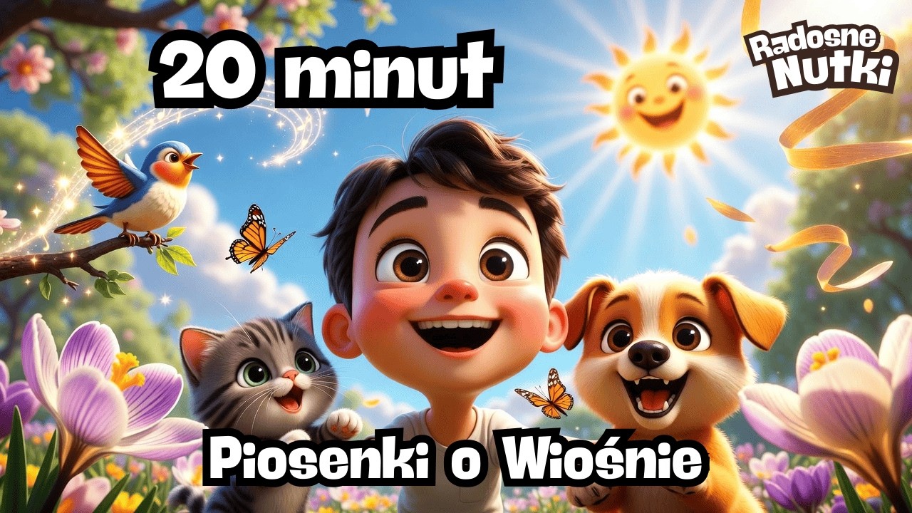 🎵 Radosne Nutki &mdash; Piosenki o Wiośnie dla dzieci - 20 minut  &mdash; wiosenne piosenki dla dzieci🎵