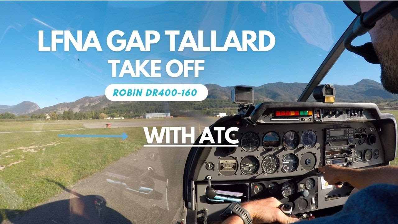 Décollage en Robin DR400 de Gap Tallard + ATC | GoPro