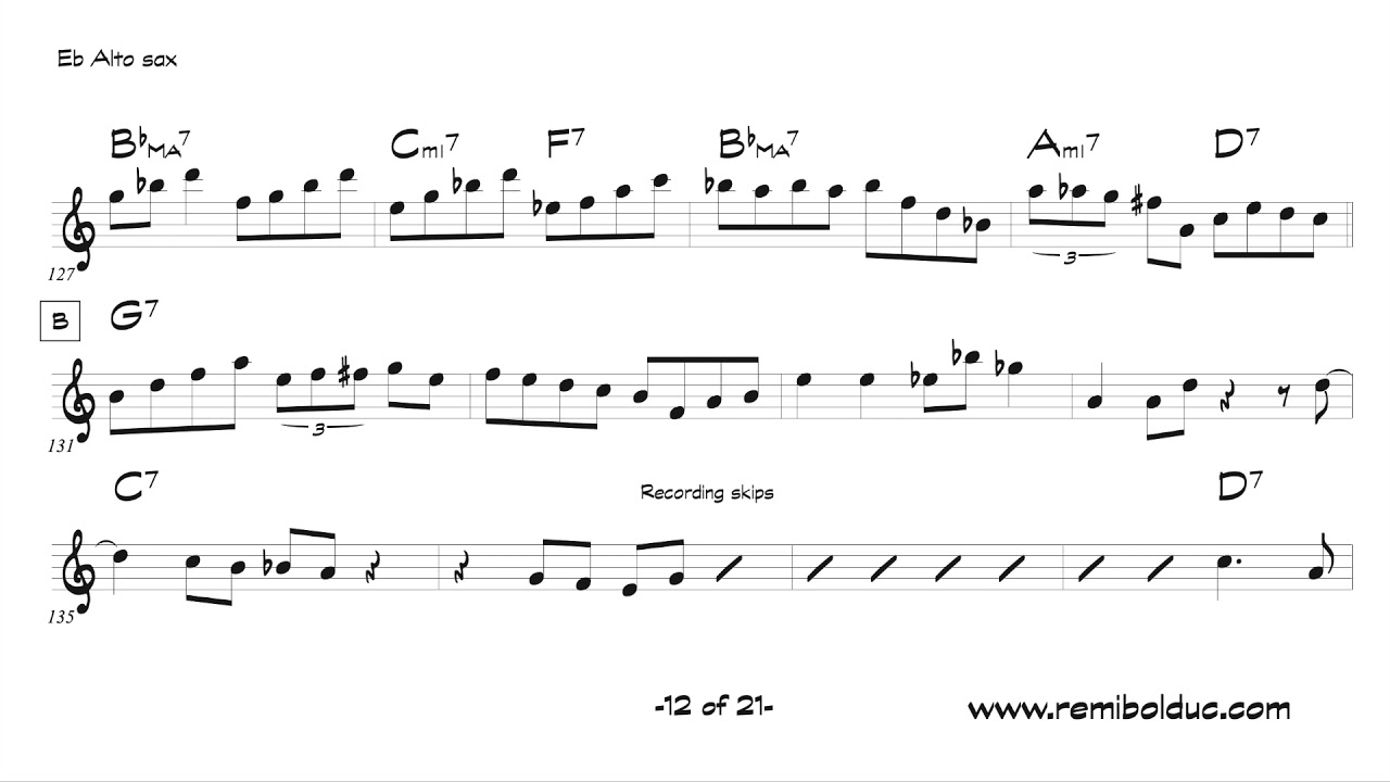 Charlie Parker (Tenor sax) on Sweet Georgia Brown
