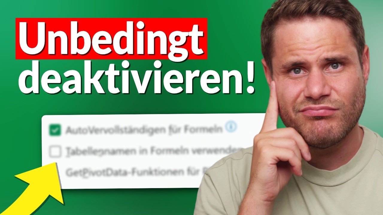 Excel Optionen, die du HEUTE abschalten solltest