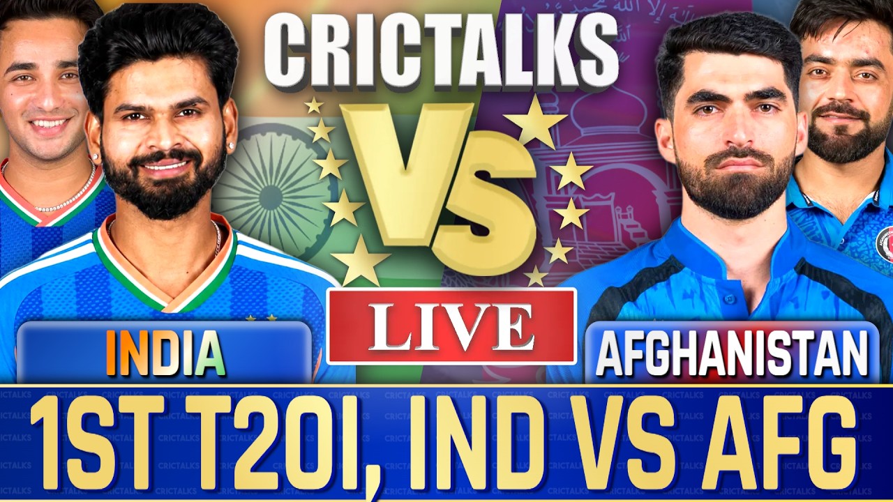 🔴 Live: IND vs AFG, 1ST T20I, Live Cricket Match Today, Live Score Commentary 11 Ov