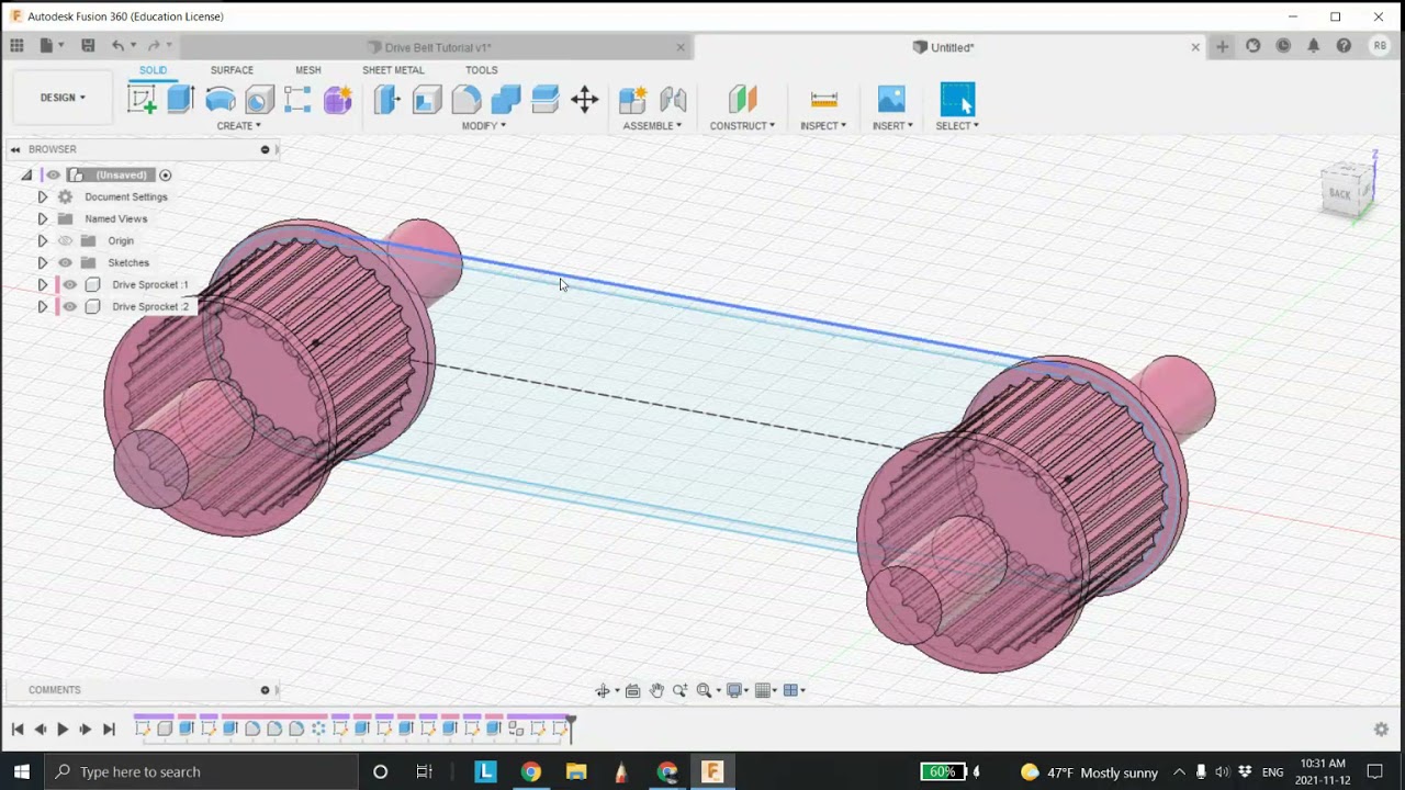 Fusion 360   Belt Drive