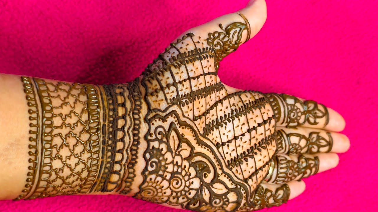Easy mehandi design front hand