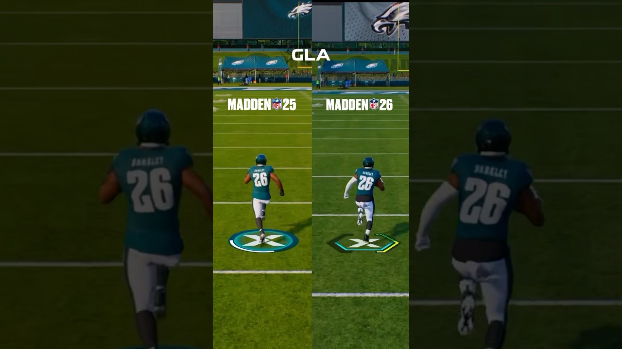 Madden 25 vs. Madden 26 - Saquon Barkley Race PS5