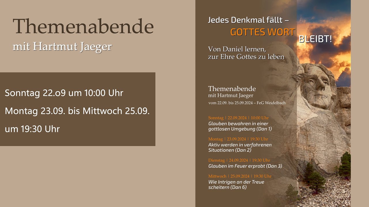 Hartmut Jaeger - Daniel 1 vom 22.09.24