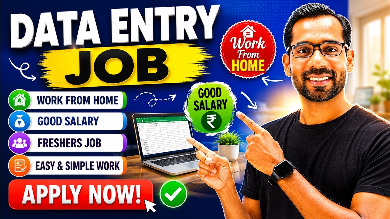Data Entry Work From Home Job 💥 | Online Jobs At Home | Latest Hiring for Freshers