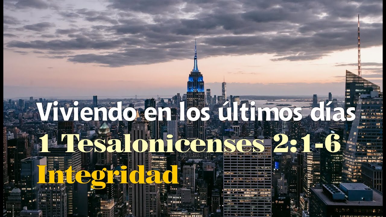 Viviendo en los últimos días (1 Tesalonicenses 2:1-6) - Integridad