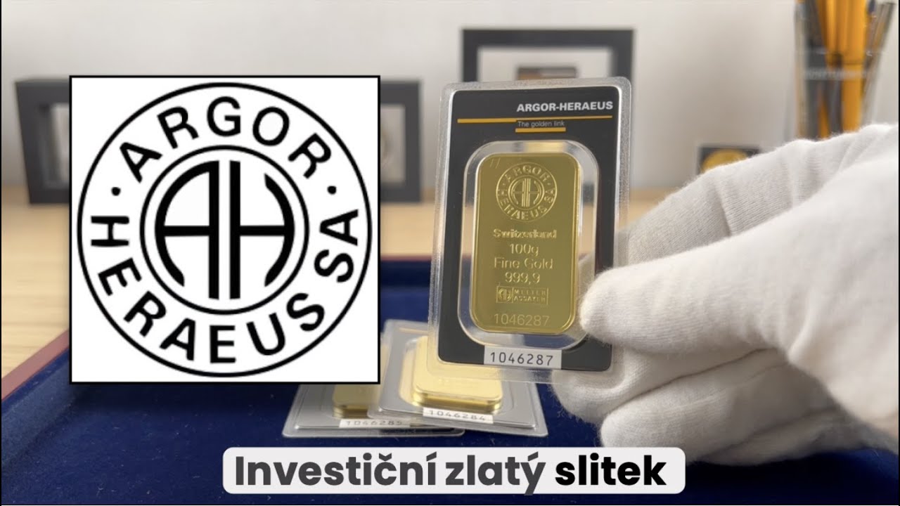 Zlatý slitek ARGOR HERAEUS (100g) - certifikované švýcarské zlato