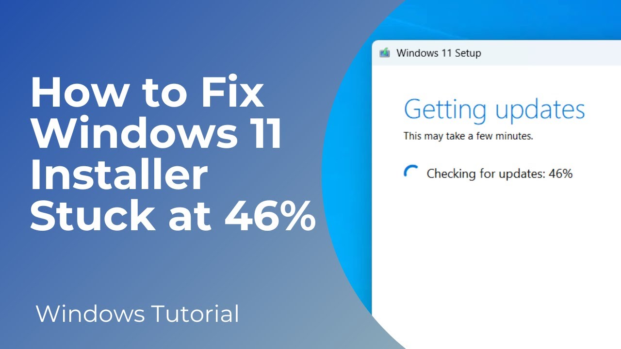 Как исправить зависание установщика Windows 11 на 46%