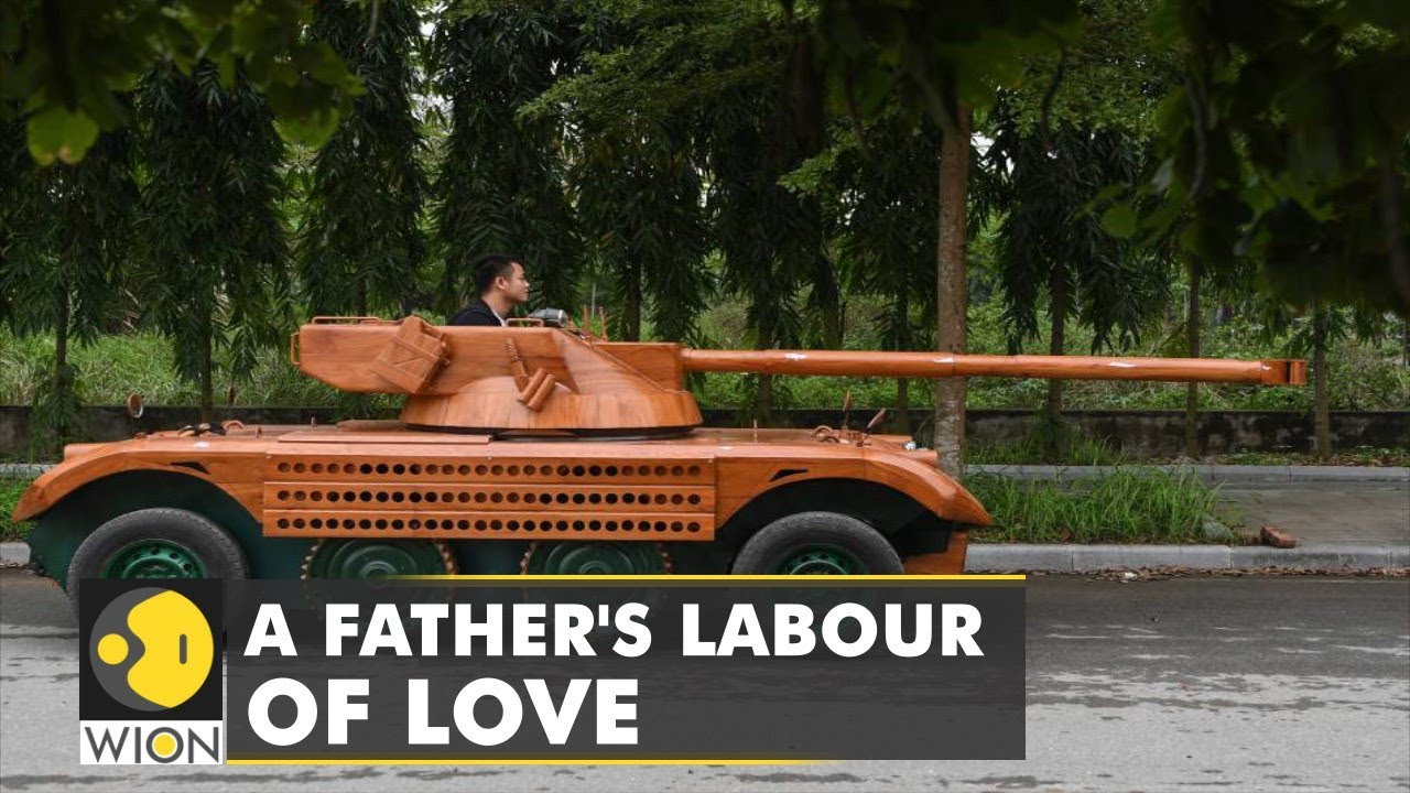 A father's labour of love: Vietnamese father converts van into a wooden tank | World English News