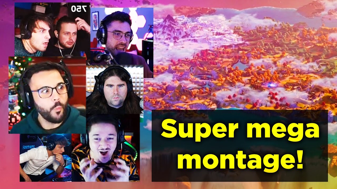 SUPER MEGA MONTAGGIO! STREAMER REAGISCONO ALL'EVENTO FINALE FRATTURA! Fortnite CAPITOLO 4 🚨