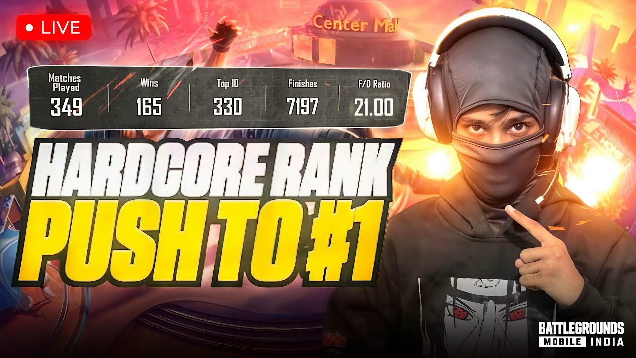 KYA AAJ TOP 15 POSIBLE? | RANK PUSH TO #1 | 22 KD Hacker is Live  #bgmi