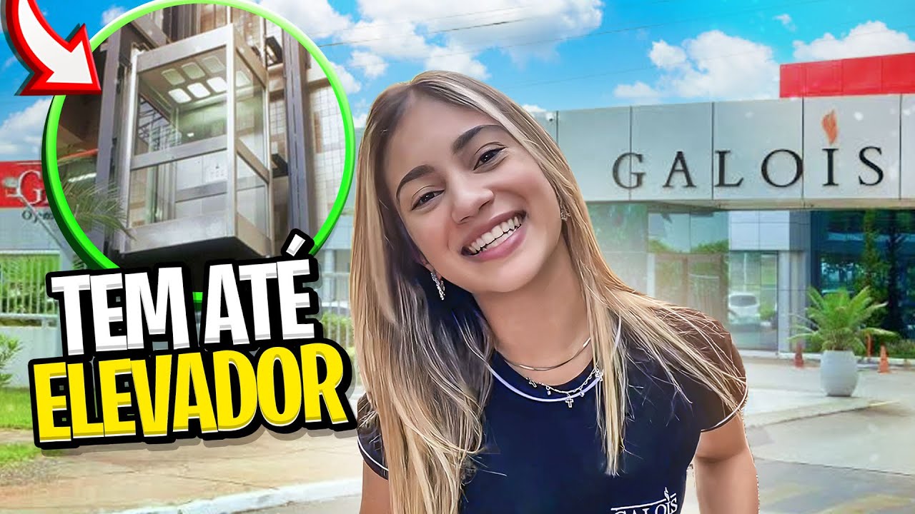 TOUR PELA MELHOR ESCOLA DA CIDADE! TEM ATÉ ELEVADOR😱 - COLÉGIO GALOIS ÁGUAS CLARAS - MILA FLORENCIO