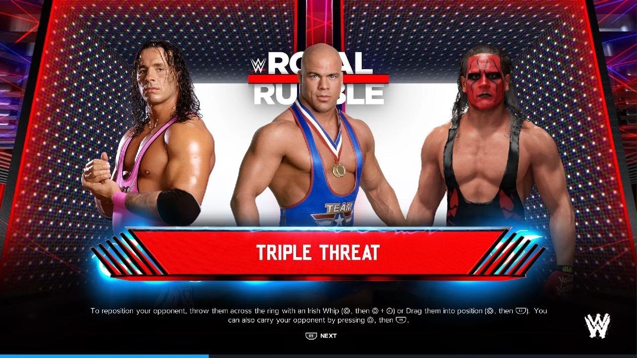 WWE 2K24 Kurt Angle vs Bret 