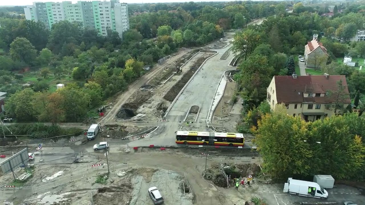 Budowa Alei Wielkiej Wyspy we Wrocławiu   postęp prac 05 10 2022 r