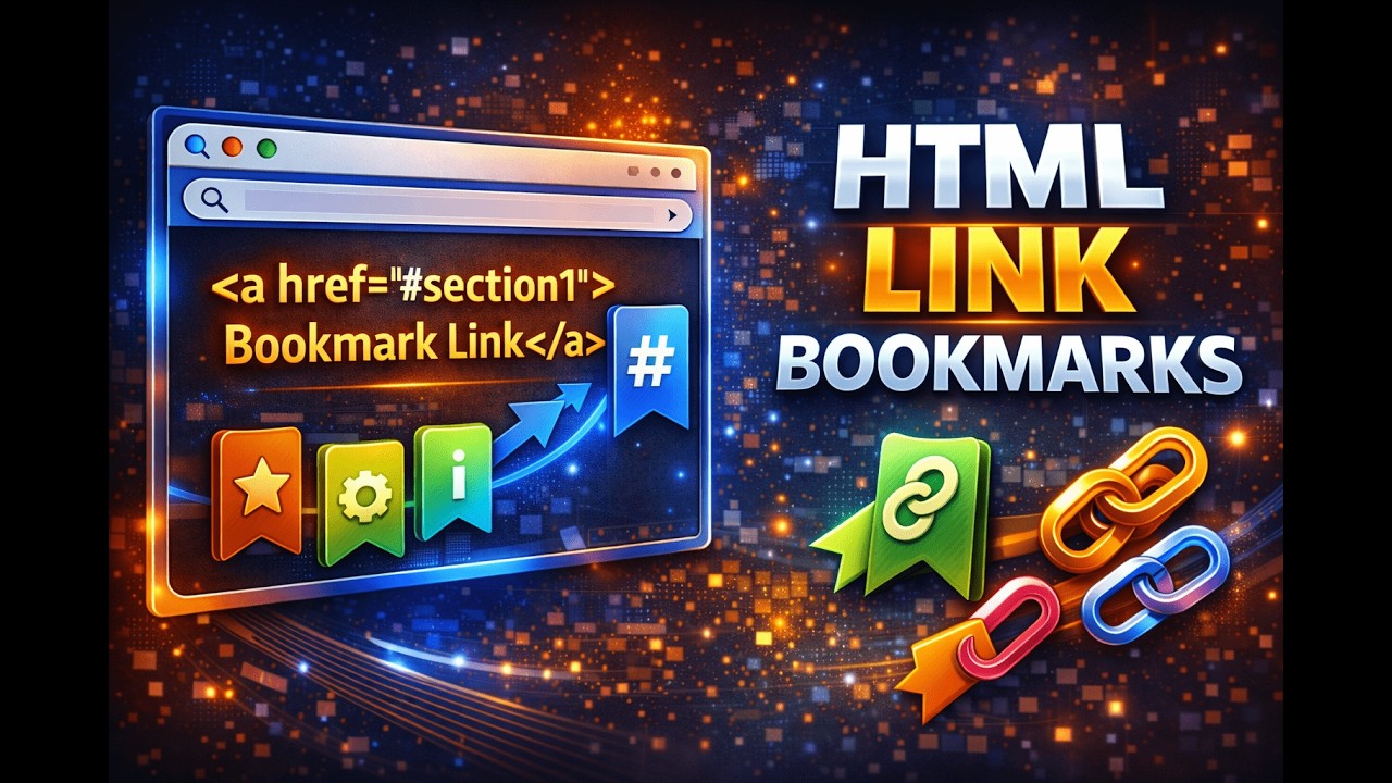 HTML Link Bookmarks Explained in Hindi Urdu | Create Internal Page Links Step by Step | HD