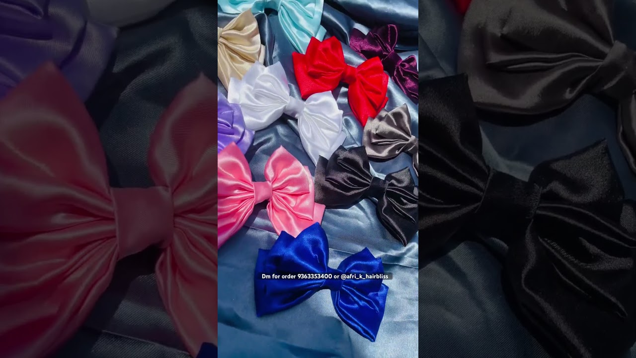 satin hair bow🎀You can buy with a reasonable prices…🦋Each ₹60/- order 9363353400