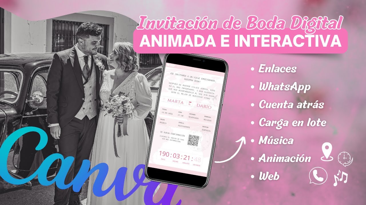 Diseña la Invitación de Boda Perfecta 💍 | Digital, Personalizada, Fácil y Gratuita en Canva - 2024