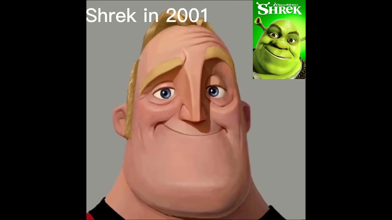 Shrek in 1996/2001 mr incredible meme