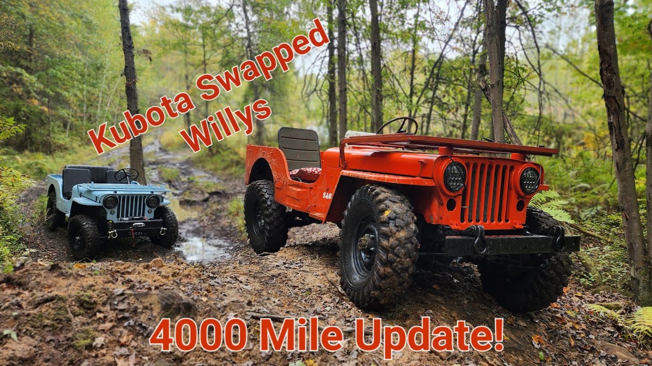 Обновление Willys Jeep Swapped Kubota на 4000 миль (обожаю эту штуку)