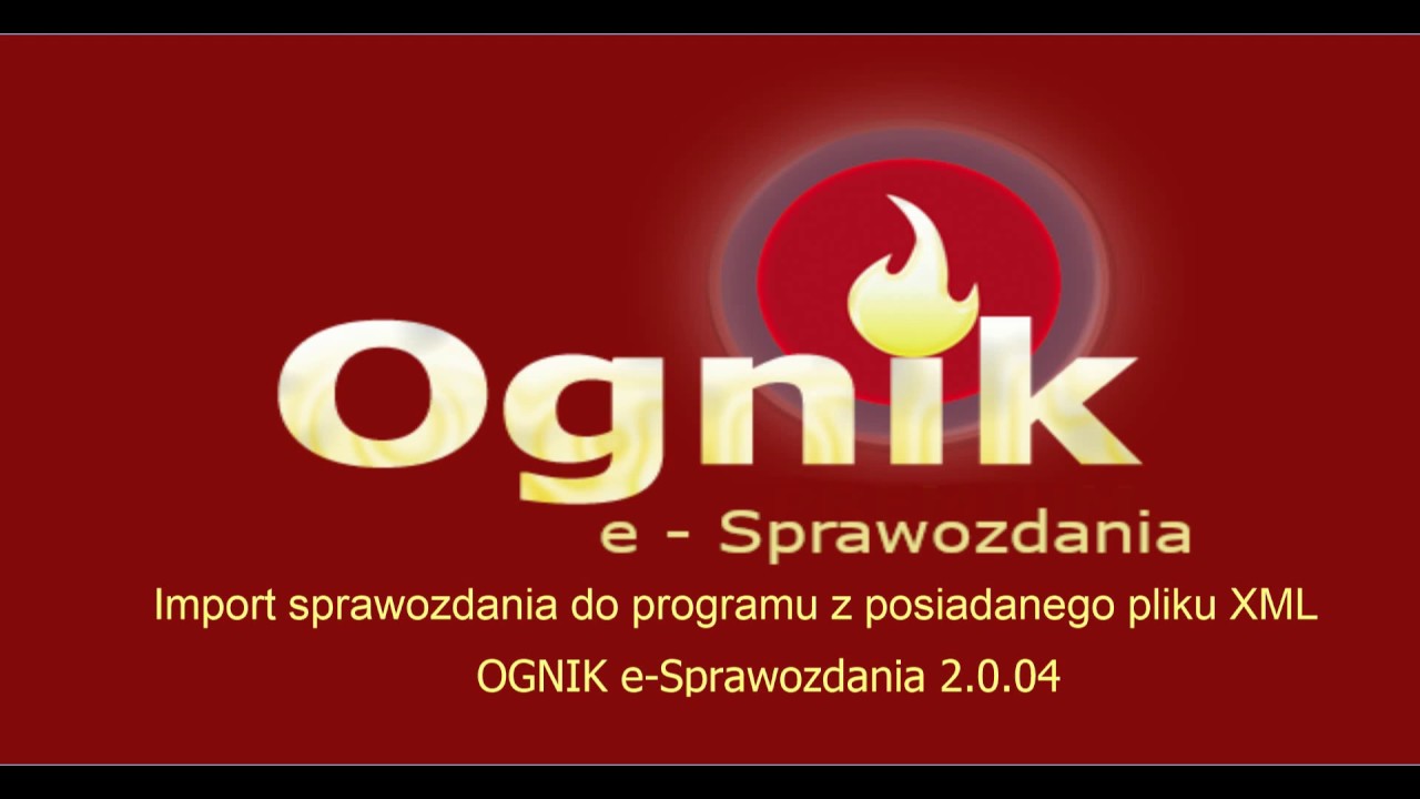 Ognik e-Sprawozdania - import sprawozdania z programu Ognik Premium