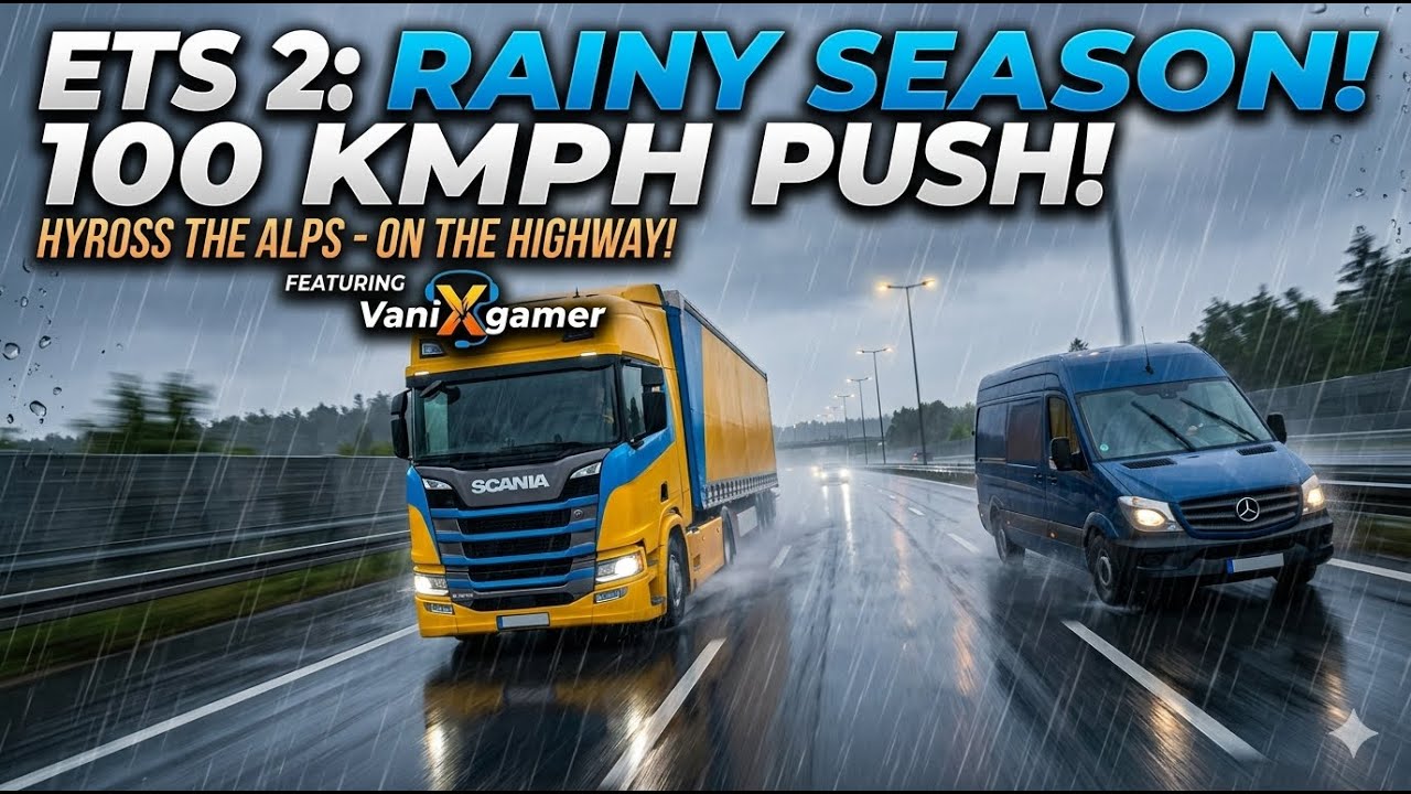 DANGEROUS DRIVING: 100 KMPH Rain ⛈️ Run feat. Vanixgamer 🌧️🌧️🌧️🌧️🌧️