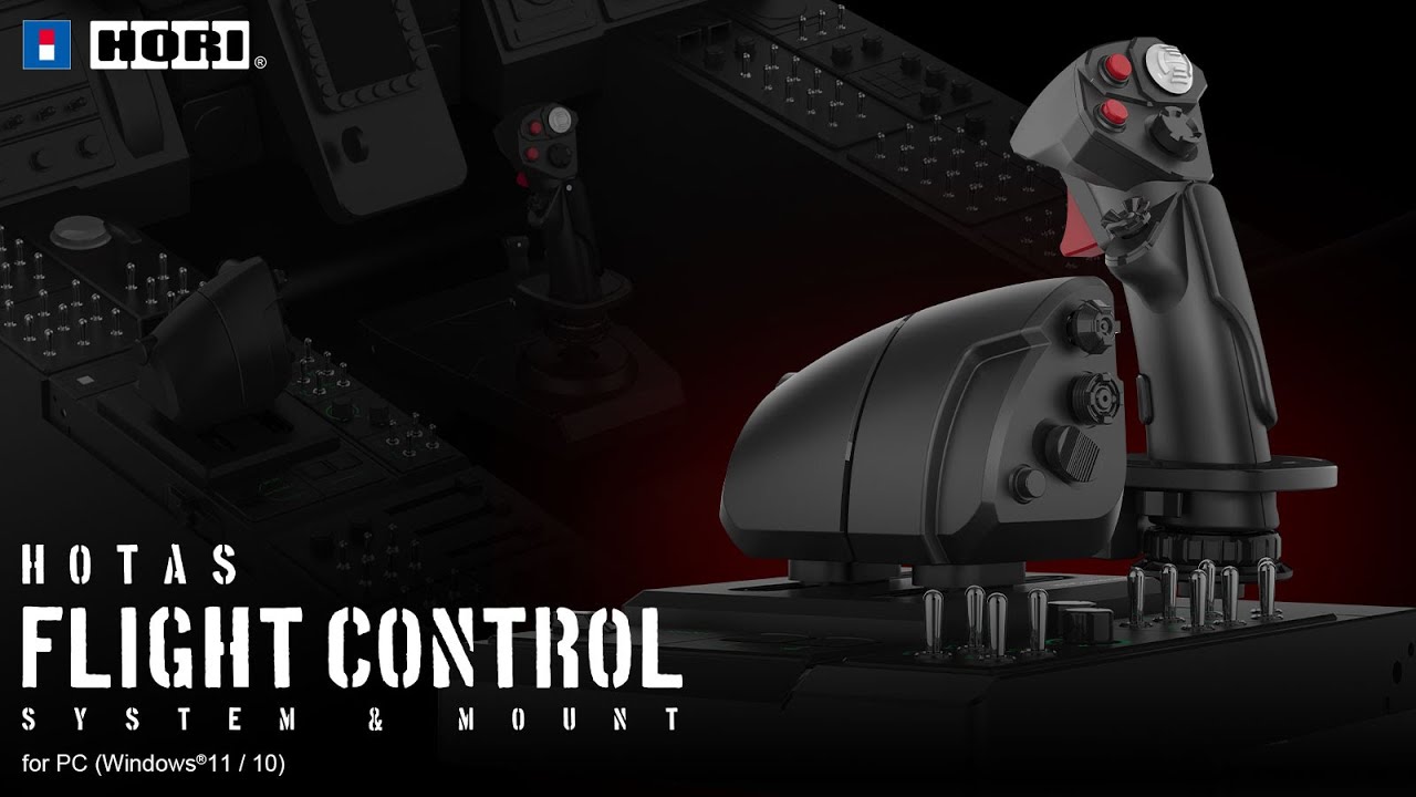 HORI HOTAS Flight Control System & Mount for PC ( Windows 11 / 10 )