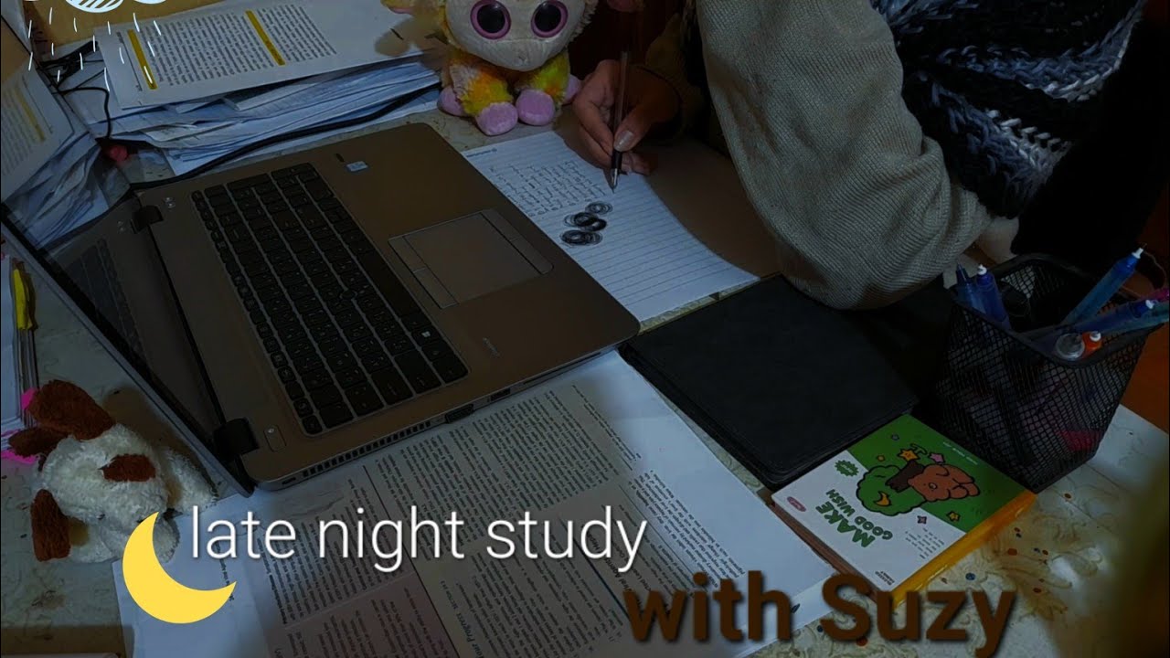 An hour late night study with Suzy. rainy day 🌧