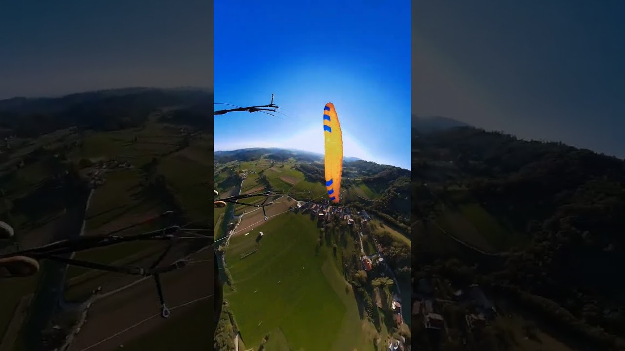 wingovers to asymmetric spiral to spiral = fun 😎 #insta360 #paragliding #summer #slovenia