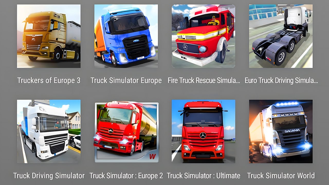 Truck Games:Truckers Of Europe 3,Fire Truck Rescue Sim,Euro Truck Driving,Truck Simulator Ultimate