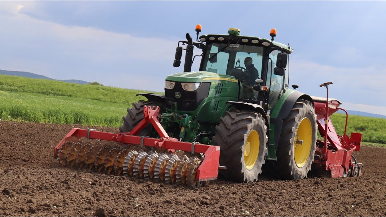 GR Frydrych - Uprawa i siew soi 2025 / John Deere 6190 R & 6145 R ( Podkarpacie ).