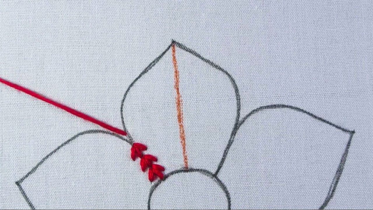 hand embroidery super gorgeous flower design fancy flower embroidery easy needle work tutorial