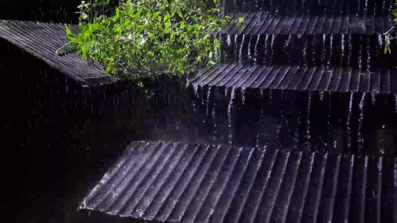 Long Night Rainstorm | Heavy Rain & Thunder Echoes for Deep Rest