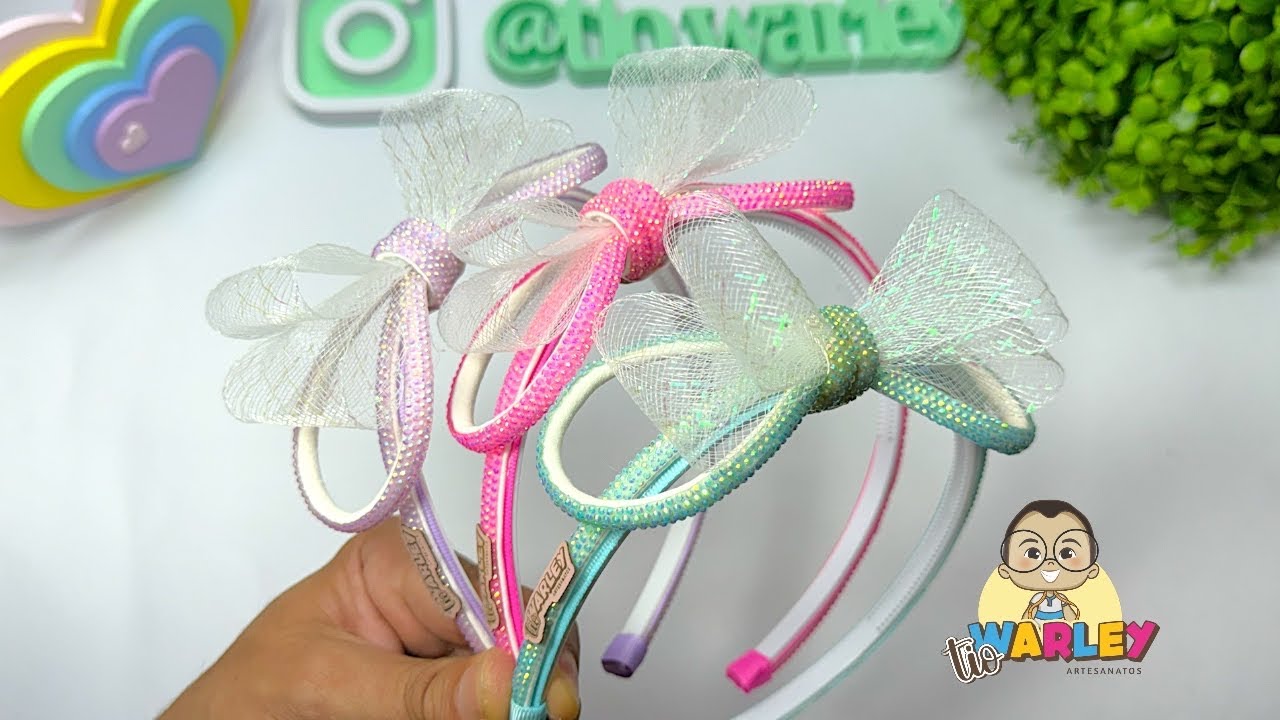 Tiara luxo com Meia Cana e Crinol / Dicas para iniciantes