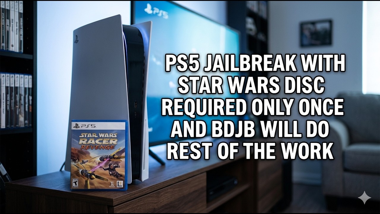 PS5 JAILBREAK  FROM 10.20 TO 12.00 WITH STAR WARS DISC REQUIRED ONLY ONCE