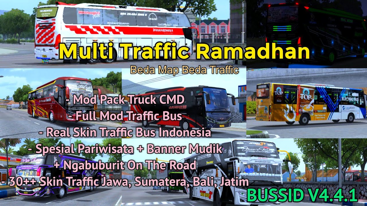 MULTI TRAFFIC RAMADHAN 1447H || kodename multi traffic sujaba spesial pariwisata bussid v4.4.1