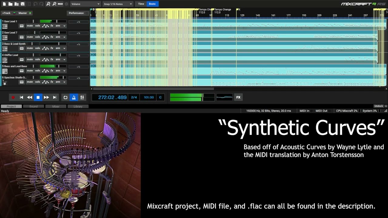 Synthetic Curves (Based off of the Acoustic Curves MIDI by Anton Torstensson)