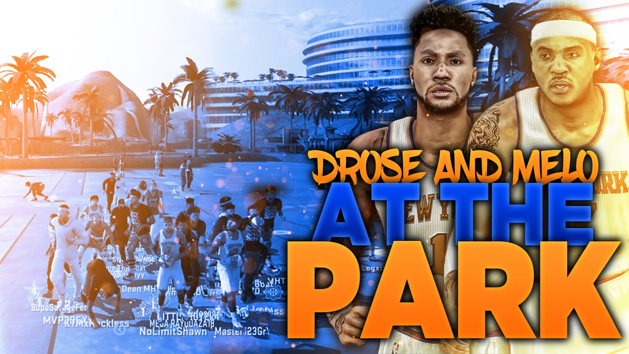 NBA ALL-STARS Carmelo And D Rose Takeover Park | UNREAL DUNKS & Half-Court 3's | NBA 2K16 MY PARK