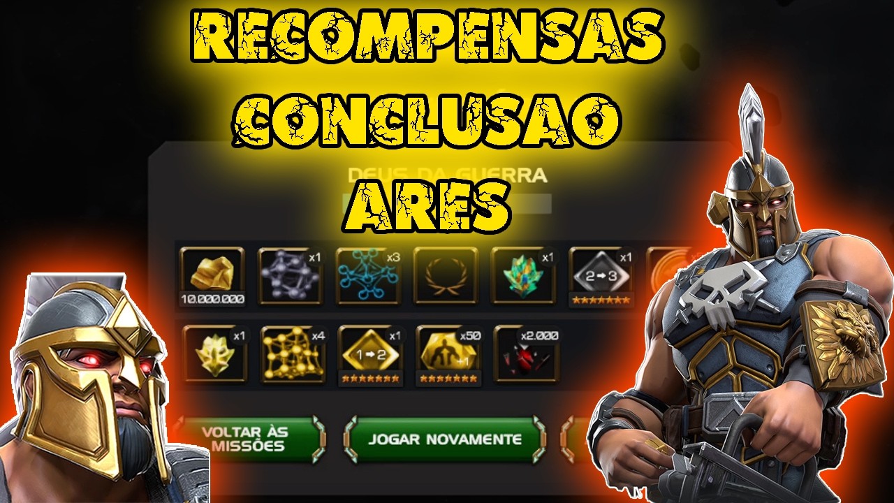 RECOMPENSAS DA CONCLUSÃO DO ARES (LINHA MUTANTE) - MARVEL TORNEIO DE CAMPEÕES