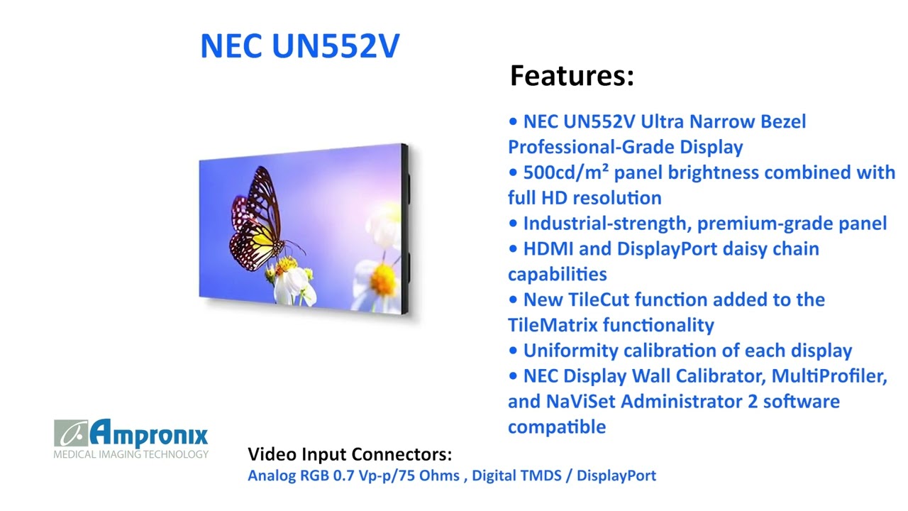 NEC UN552V (55 inch) Professional-Grade Display Sales | Service | Repair | Exchange | Replacement