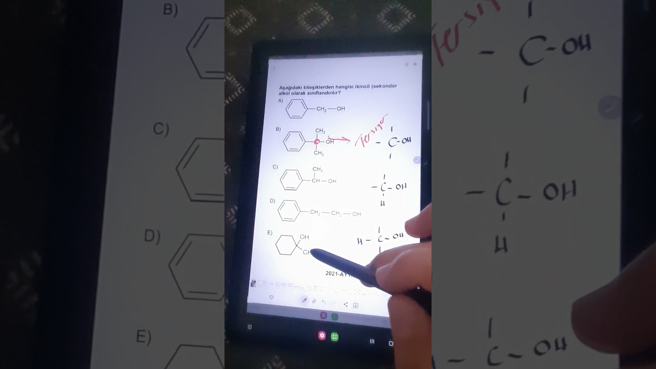 primer,sekonder,tersiyer alkol