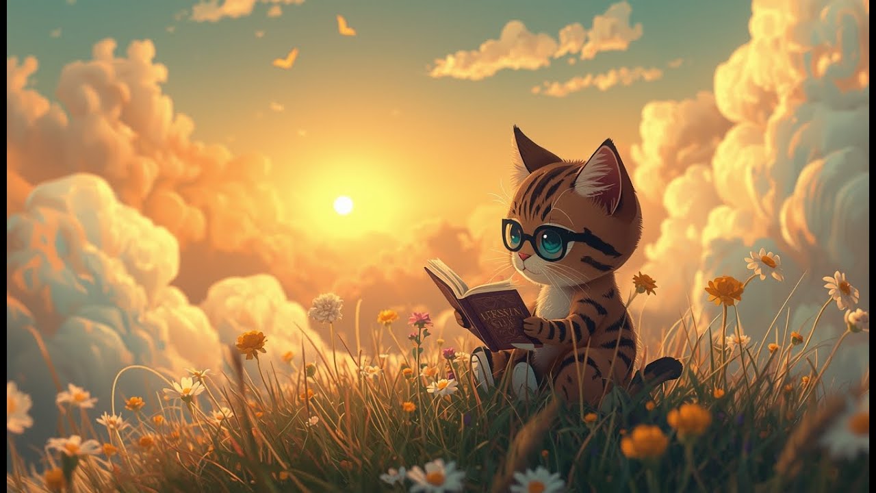 A Cat Reading as the Day Slowly Drifts By. | Daytime Ambient Lo-fi