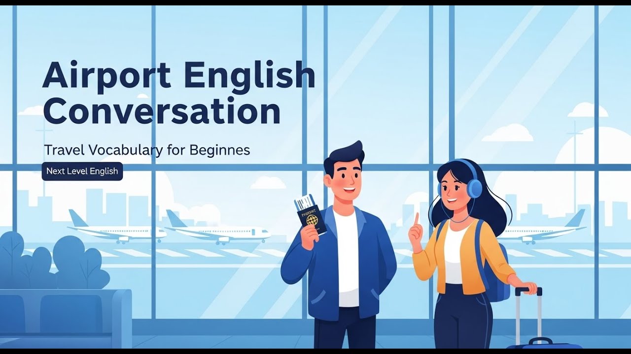 Airport English Conversation | Travel Vocabulary for Beginners | Next Level English #english