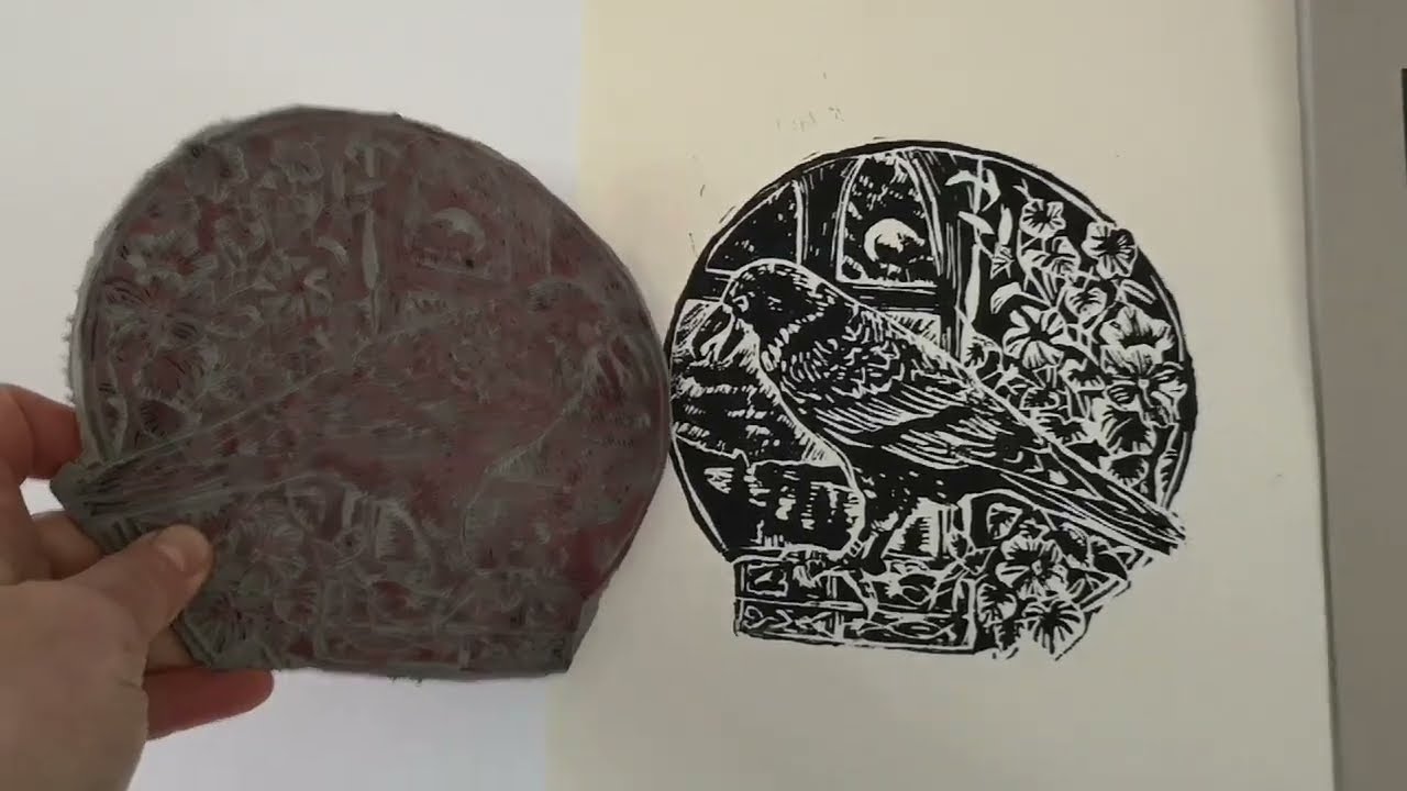 Два способа переноса изображения с бумаги на линолеум для линогравюры. Image transfer