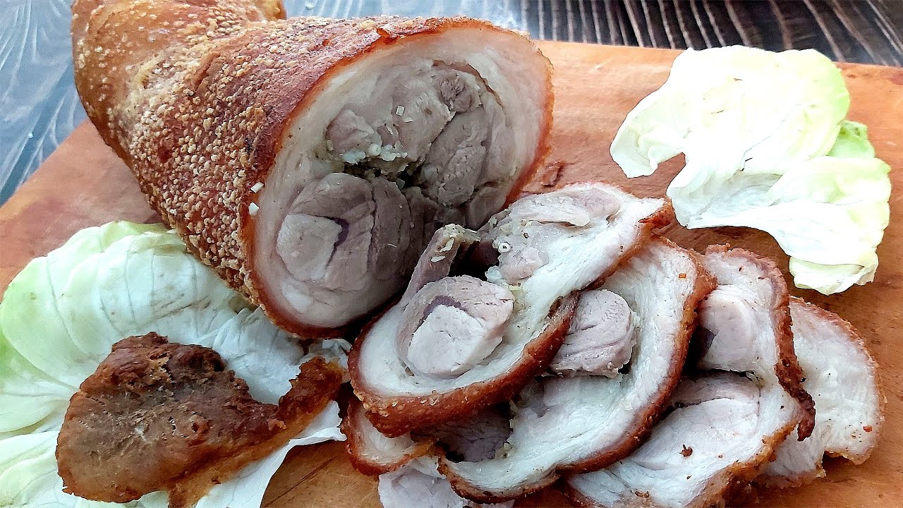 Cách làm món Giò Heo rút xương chiên giòn thật ngon không bị văng dầu của Hồng Thanh Food