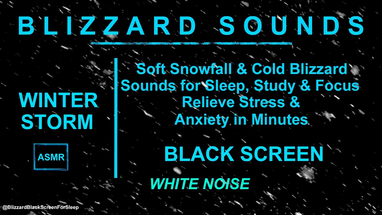 Soft Snowfall & Cold Blizzard Sounds for Sleep, Study & Focus ❄️ Relieve Stress & Anxiety in Minutes