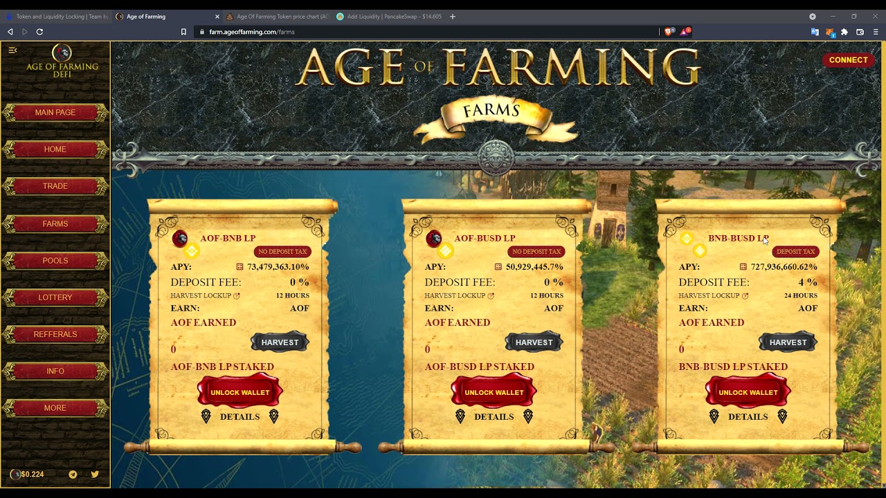 How to Farm $AOF on Age of farming.com