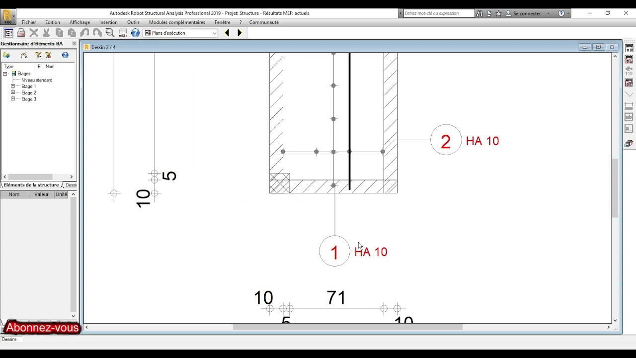 FERRAILLAGE DALLE ET SEMELLE TUTO ROBOT STRUCTURAL ANALYSIS