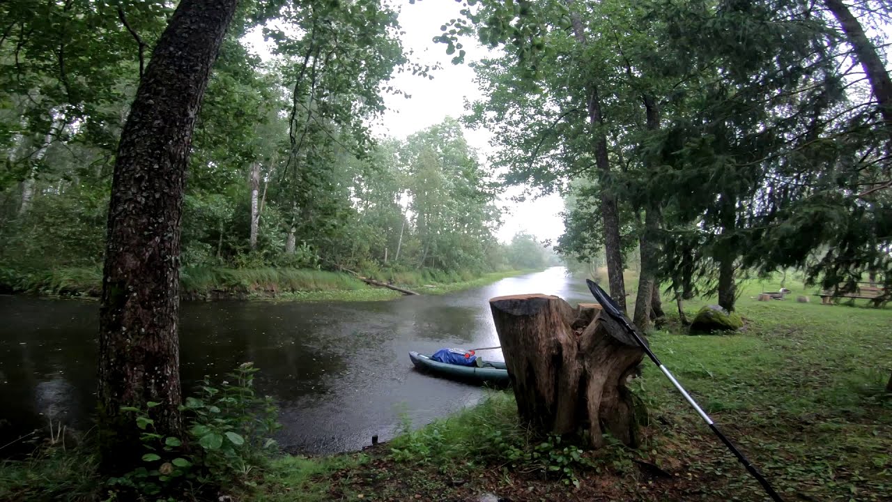 Сплав по речке Põltsamaa, kayak trip in Estonia, day 4