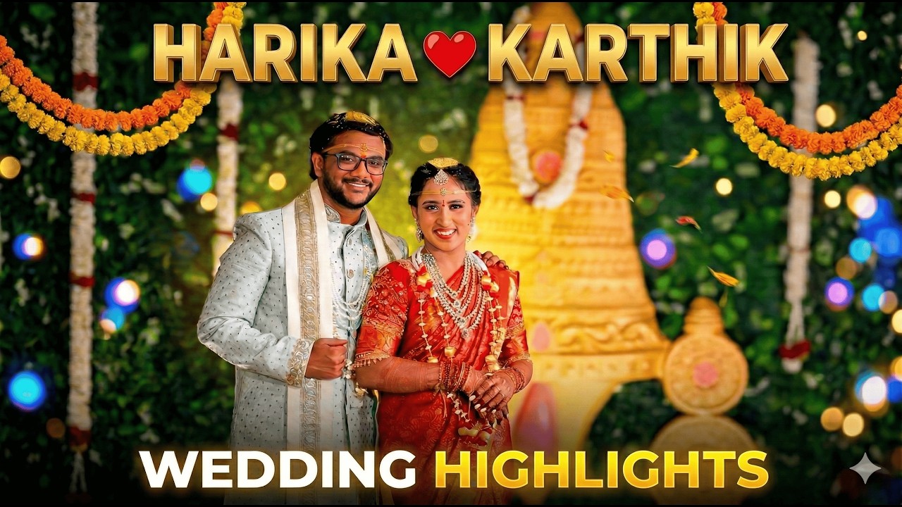 Harika +Karthik ♥️ Wedding Highlights|4k Cinematic Video|#highlights #teluguwedding #cinematicvideo 
